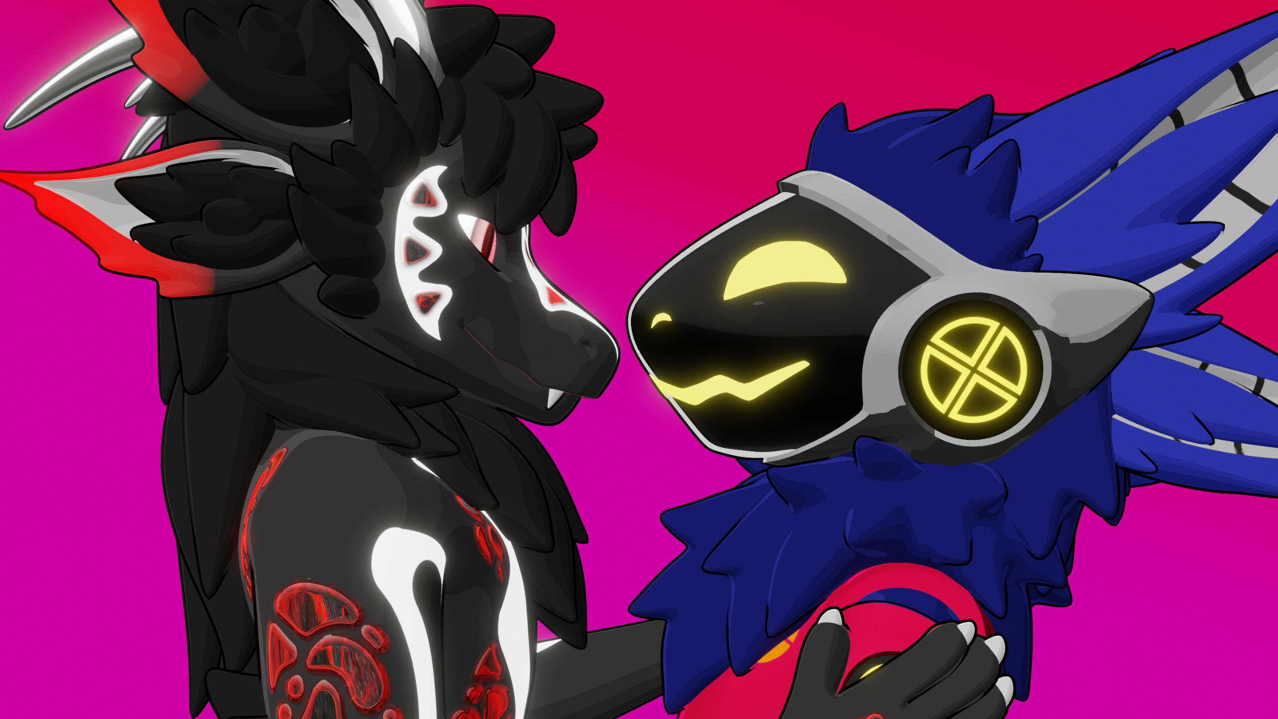 Toon shaded Kobodal and Protogen