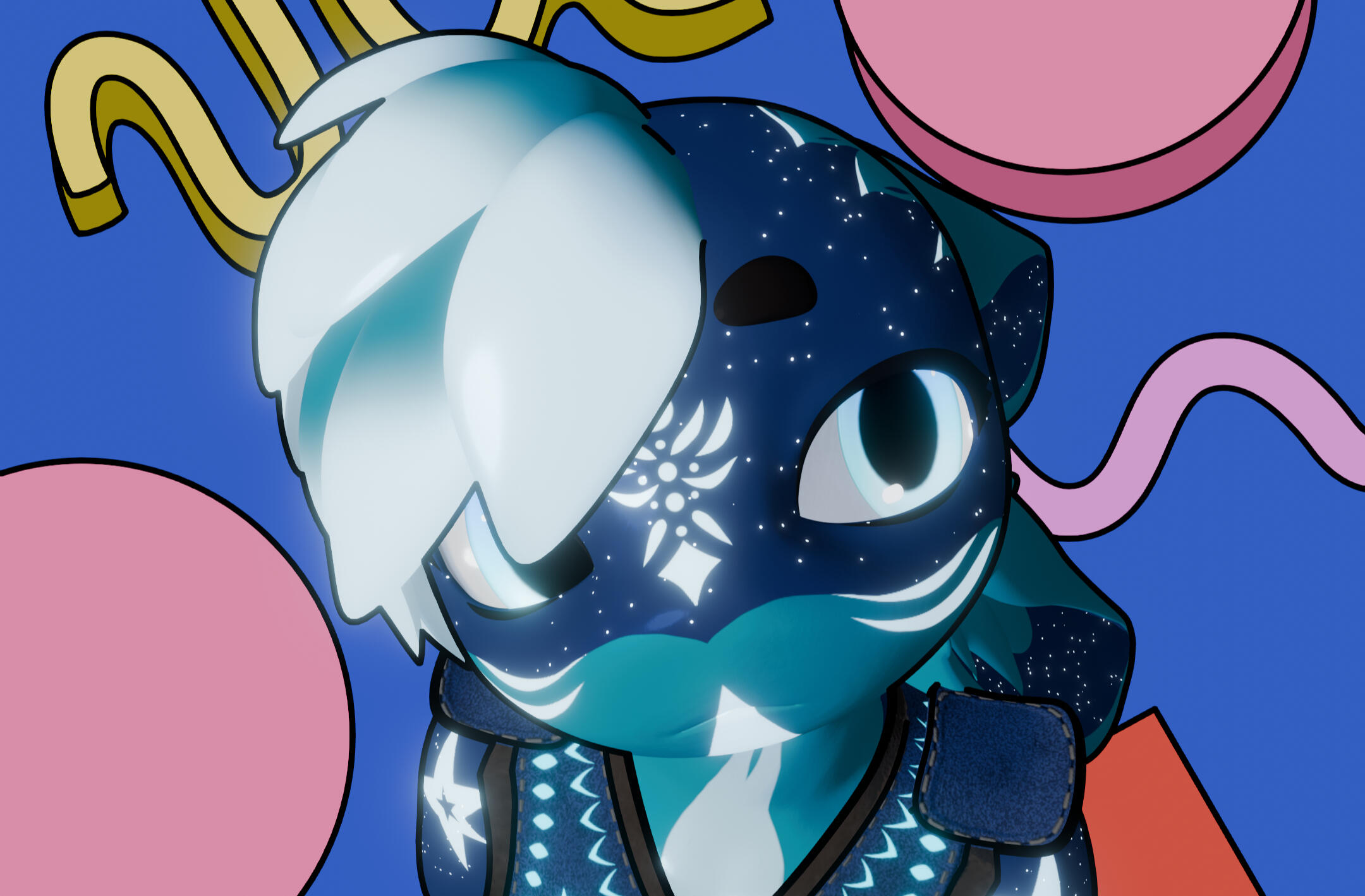 Toony avali with custom background